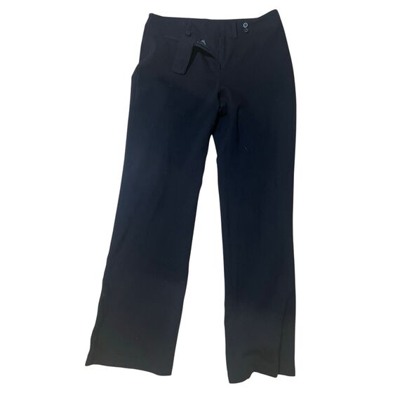 Eileen Fisher Straight Wide Leg Heavy Knit black Pants Gen S - Picture 3 of 8